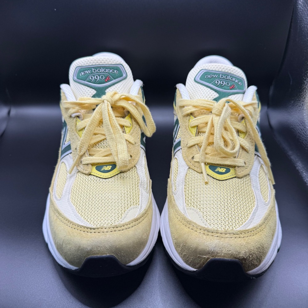 New Balance 990v6 Made in USA Teddy Santis Yellow Green Mens 8.5 Sneakers U990TE - Picture 3 of 14